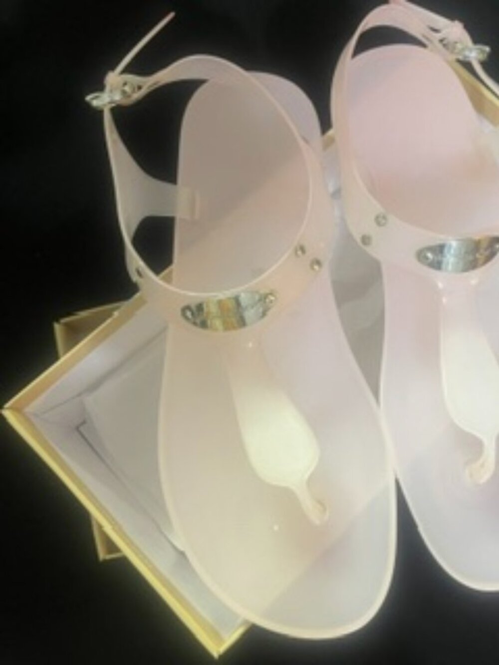 Michael Kors MK Plate Jelly Sandal - Light Quartz
